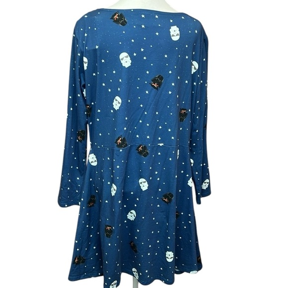 Star Wars Blue Long Sleeve Dress - Picture 5 of 6